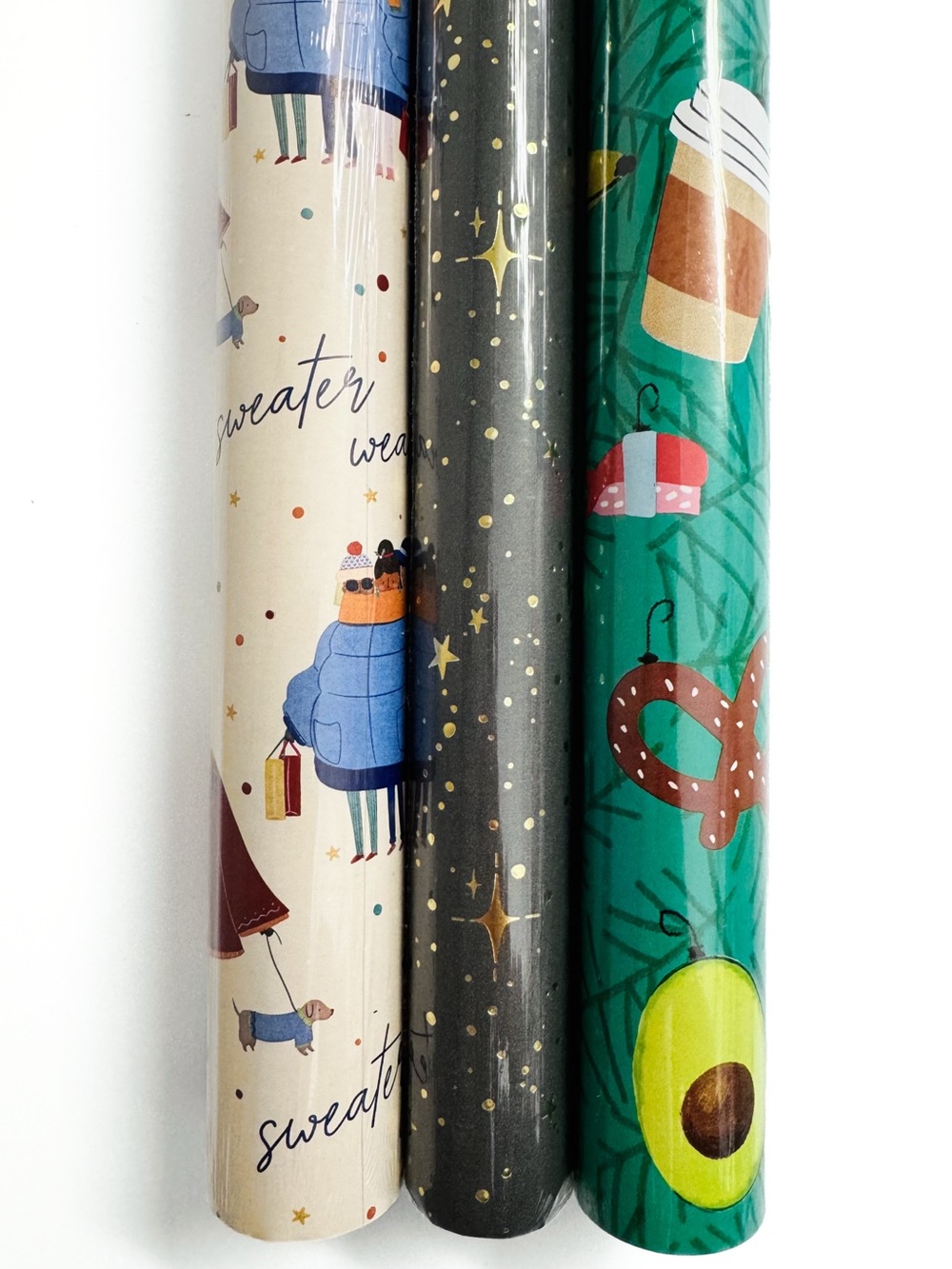 Fun Gift Wrapping Paper Lot Food Celestial Inclusive Limited Edition NWT